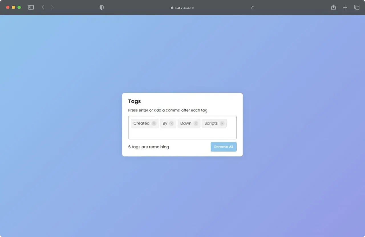 Make Input tags box in HTML using Css Javascript